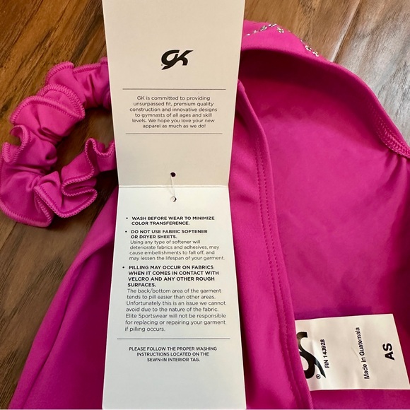 Pink GK Leotard with Sequined Design - Picture 4 of 4